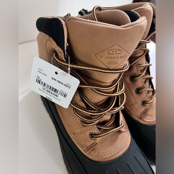 Men’s St John Bay Haley tan boots. seize 10 new with box - Picture 9 of 9